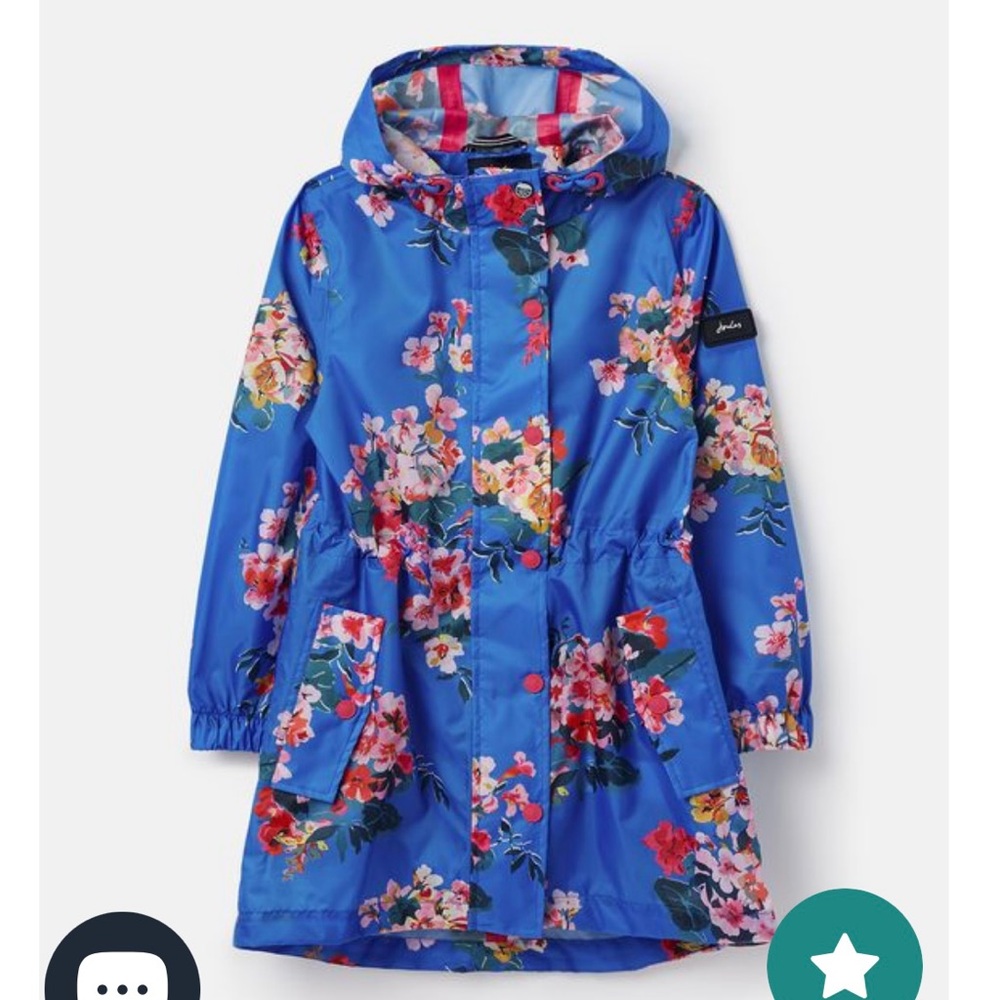 Joules Right as Rain Golightly packable rain slicker XS , euc